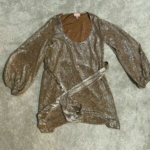 Gold sparkling dress